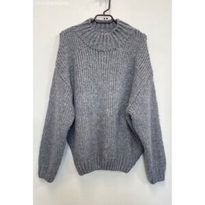 Knit Mix Gray Sweater Gray Oversized - Size S